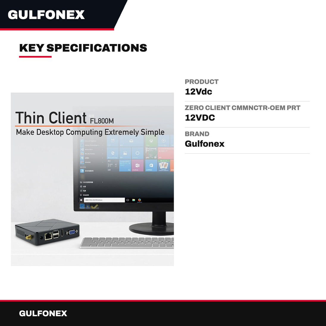 Zero Client Cmmnctr-Oem Prt – 12Vdc